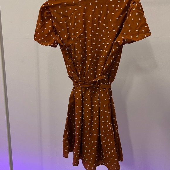 Polka Dot Midi Wrap Dress - Picture 5 of 5
